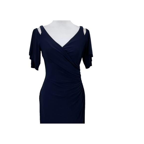 Lauren Ralph Lauren Cold Shoulder Gown β Holiday Elegance (Size 8) - Picture 3 of 9